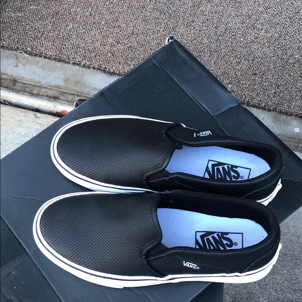 Vans Men's Black Perforated Slip-On Sneakers